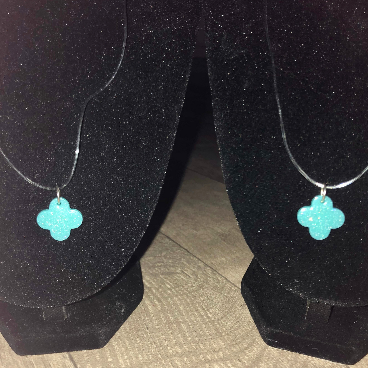 Quatrefoil turquoise necklace handmade with love