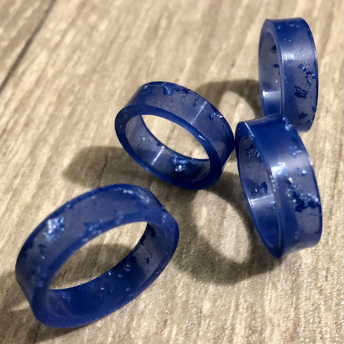 UV Resin handmade rings set of 4