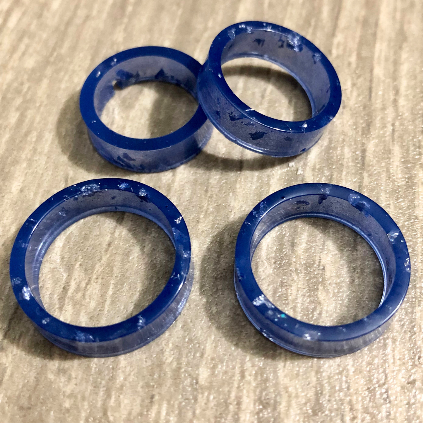 UV Resin handmade rings set of 4