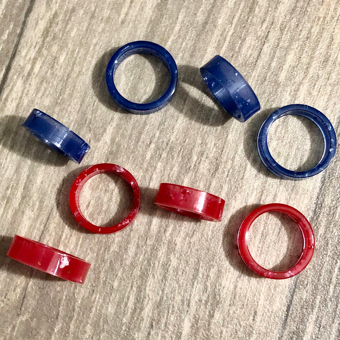 UV Resin handmade rings set of 4