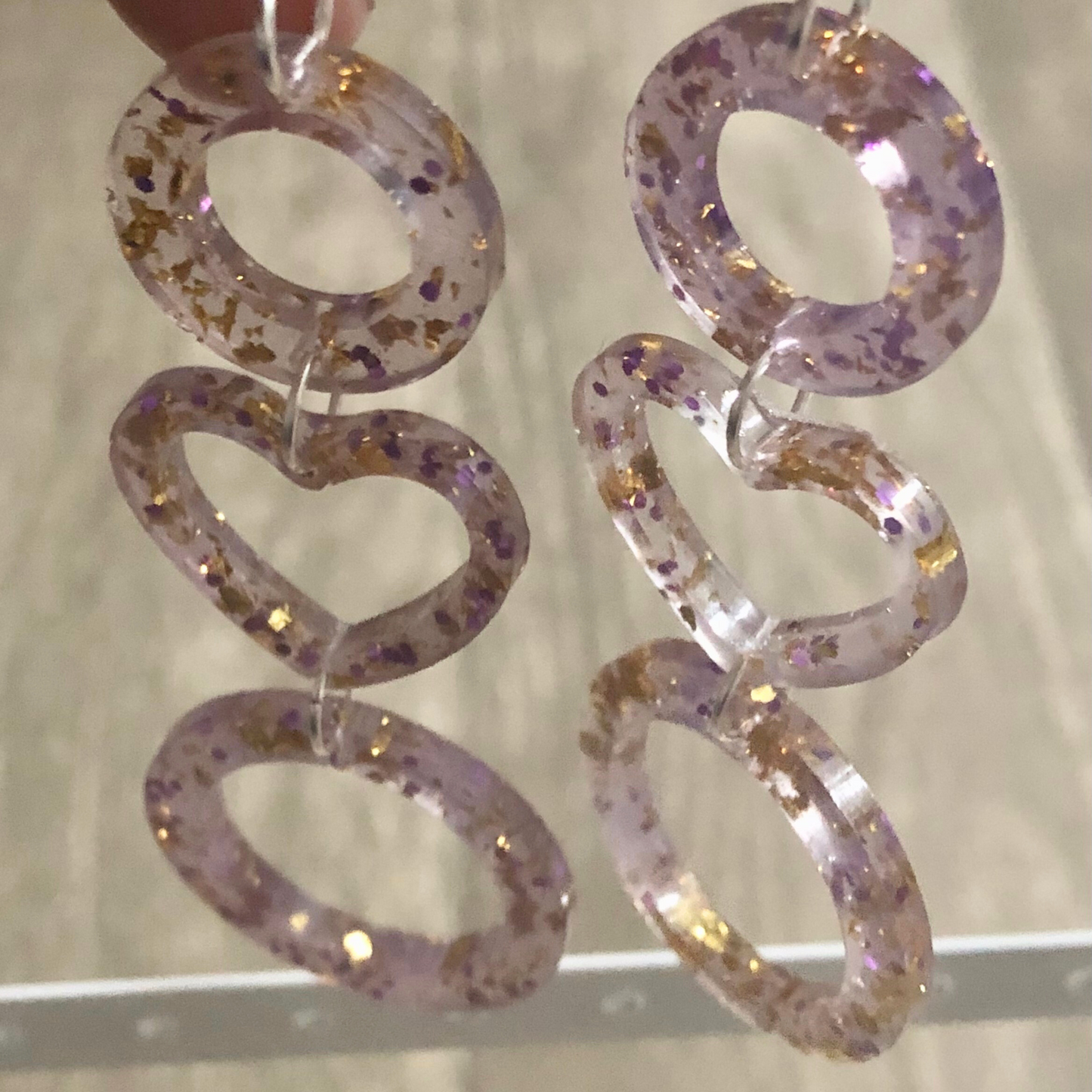 Purple gold jewelry uv clear resin