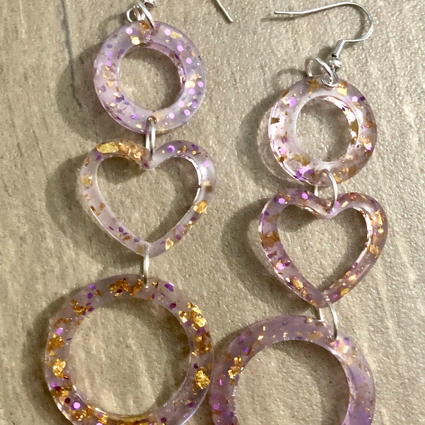 Purple gold jewelry uv clear resin