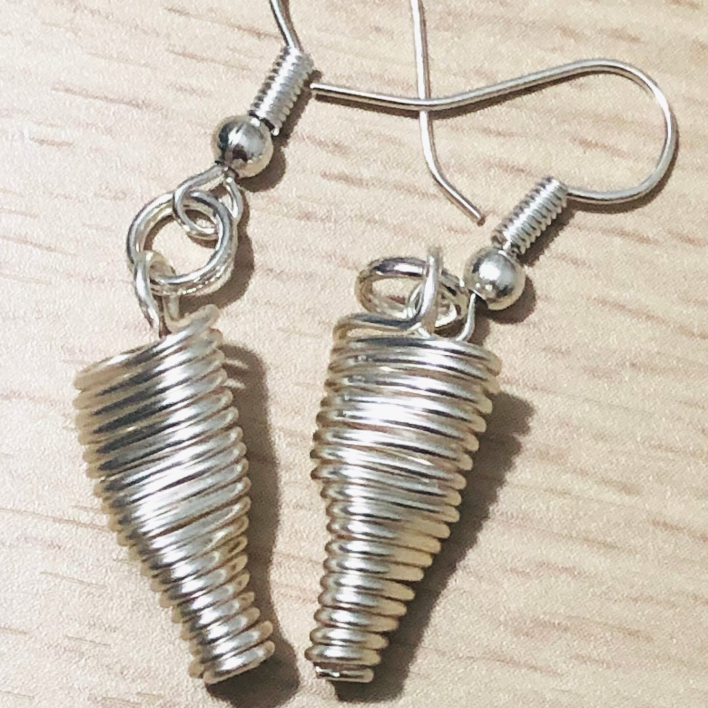 Tornado earrings handmade with silver wire available now