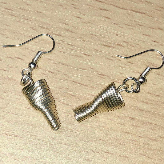 Tornado earrings handmade with silver wire available now