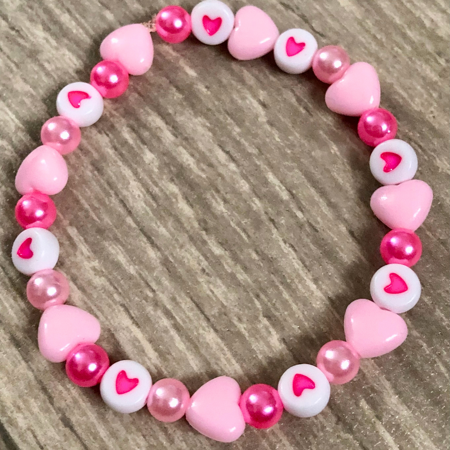 Beaded bracelets sets with heart shaped beads