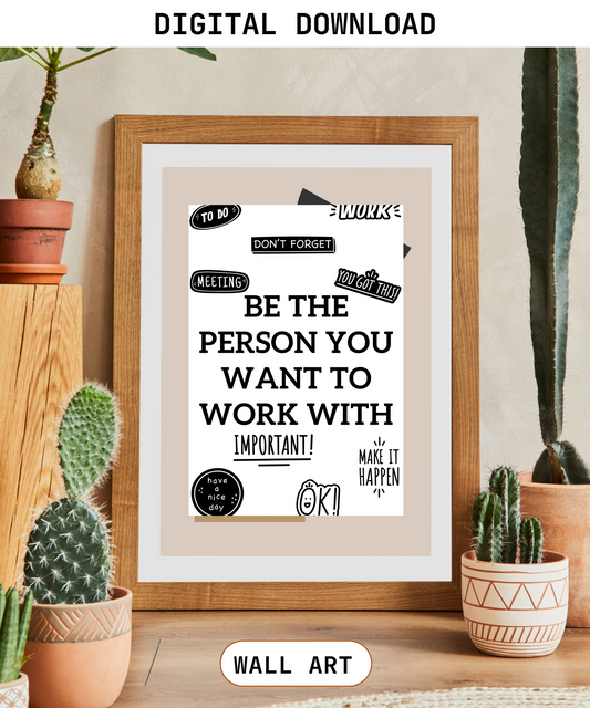 Digital download wall art for office