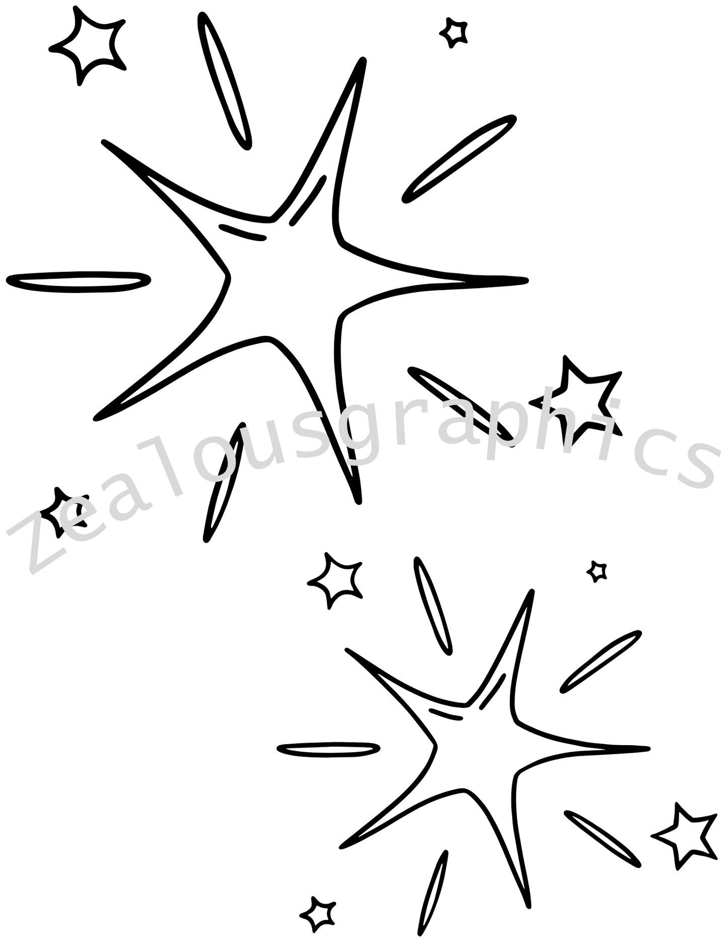 When stars come out coloring page