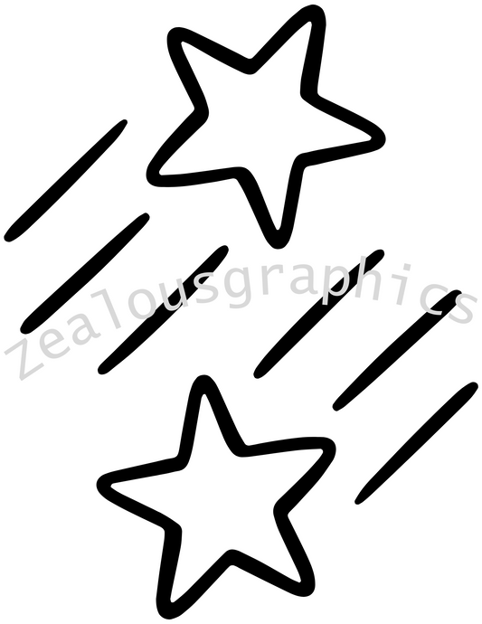 When stars come out coloring page