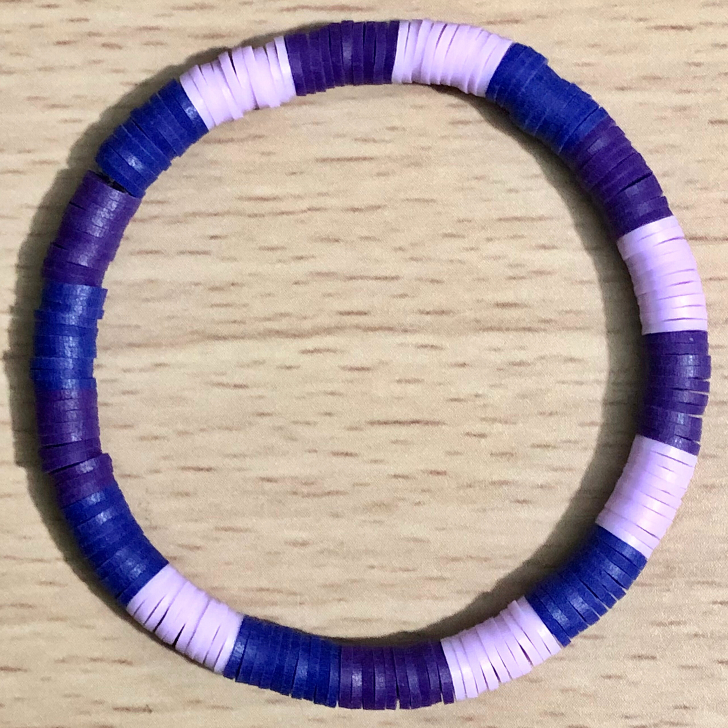 Preppy Purple Clay Bead Bracelet -  Canada