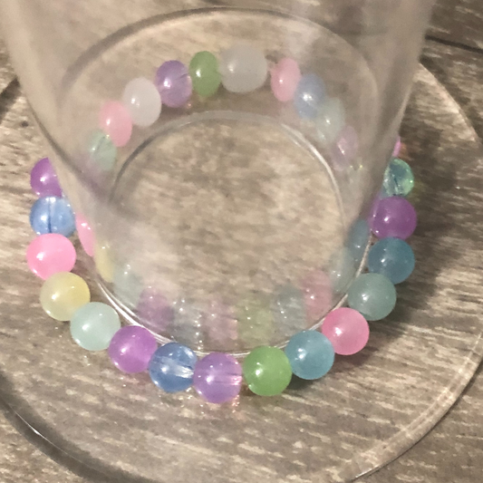 Beaded translucent Handmade Stretch Bracelet available now