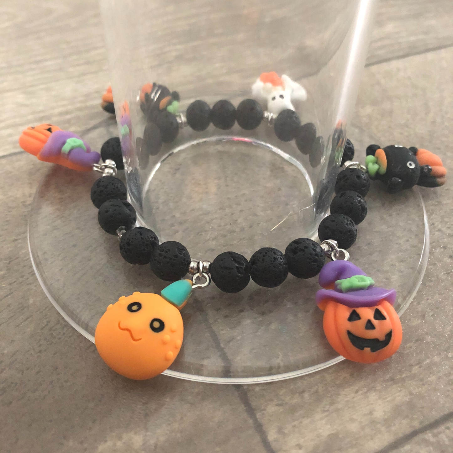 Halloween jewelry handmade with beads and charms