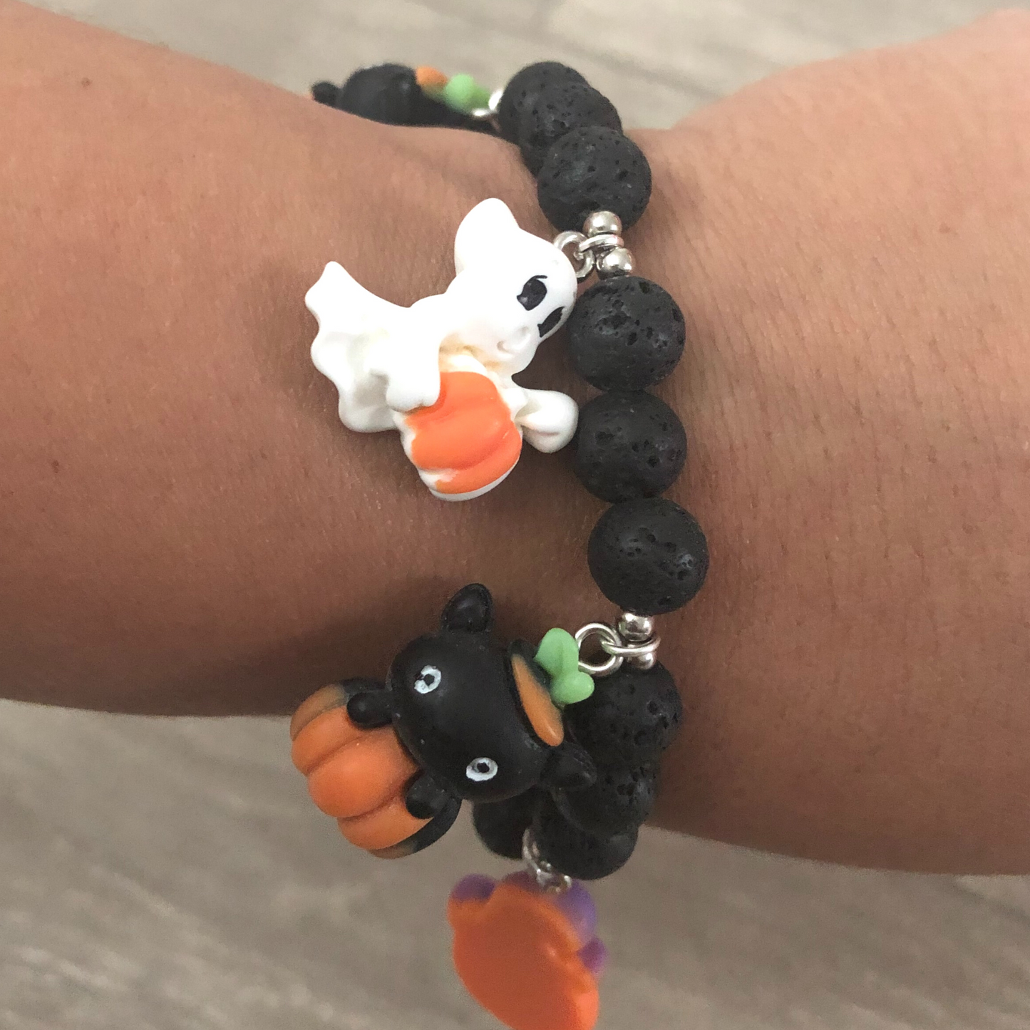 Halloween jewelry handmade with beads and charms