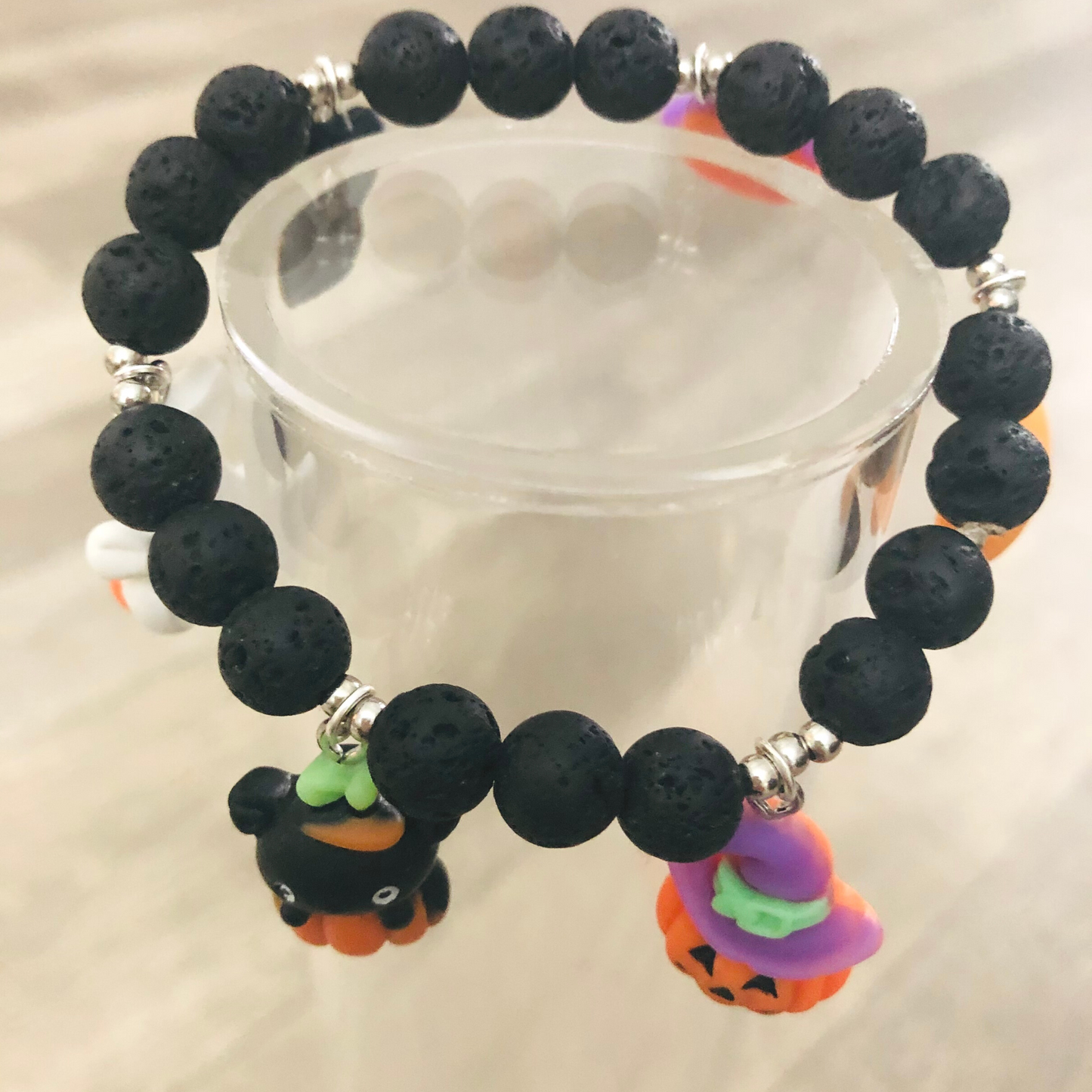 Halloween jewelry handmade with beads and charms