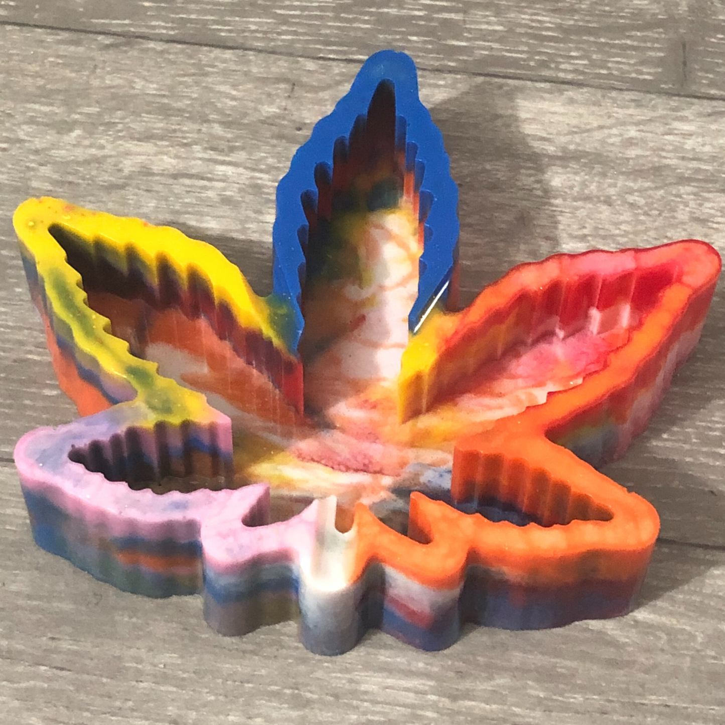 Cute handmade multi-colored ashtray available now while supplies last